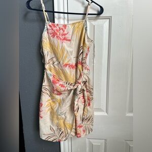 BILLABONG Island Hopper mini Wrap Dress Cotton Flax Blend Women’s Sz Medium